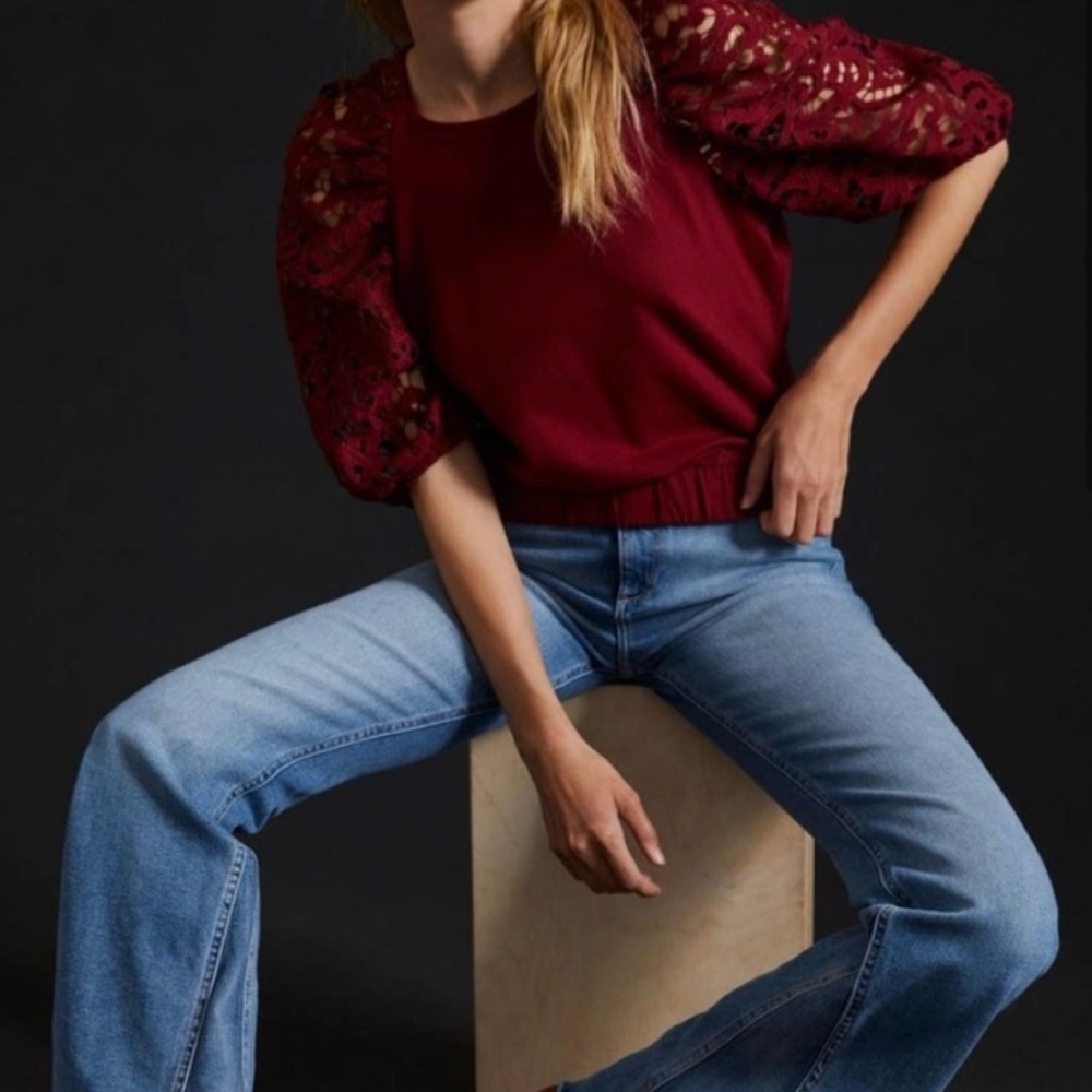 Dolan lace sleeved top